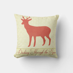 Dashing Deer Coussin - Crème Pois d1