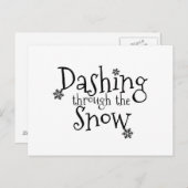 Dashing door de sneeuw | BRIEFKAART (Voorkant / Achterkant)