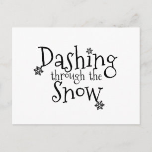 Dashing door de sneeuw BRIEFKAART