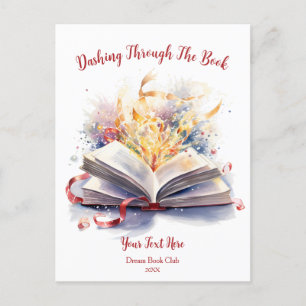 Dashing door het boek briefkaart