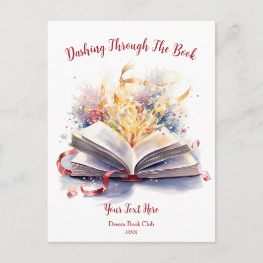 Dashing door het boek briefkaart (Voorkant)