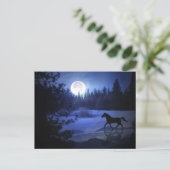 Dashing door het sneeuwpaard Kerstmis briefkaart (Staand voorkant)