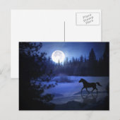 Dashing door het sneeuwpaard Kerstmis briefkaart (Voorkant / Achterkant)