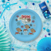 Dashing gooit de sneeuw papieren bordje (Feest)