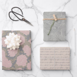 Dashing Groom-Set A, Tropische Romance Gift Wrap Inpakpapier Vel