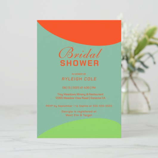 Dashing Modern Bridal Shower Kaart (Staand voorkant)