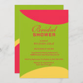 Dashing moderne douche nuptiale Invitation (Devant / Derrière)