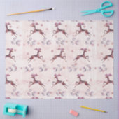 Dashing rendier laat bloemen met kerst tissuepapier (Craft)