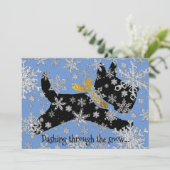 Dashing Scottie Dog personaliseren Feestdagenkaart (Staand voorkant)