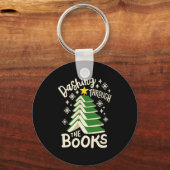 Dashing Through The Books Christmas Book Lovers Me Sleutelhanger (Voorkant)