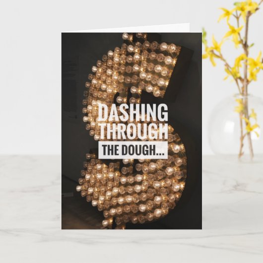 Dashing through the dough kaart (Gele Bloem)