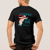 Dashing Through the Rink - achterontwerp Tri-Blend Shirt (Achterkant)