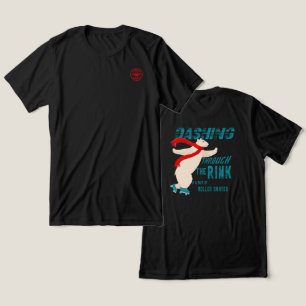Dashing Through the Rink - achterontwerp Tri-Blend Shirt