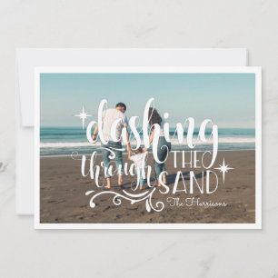 Dashing Through the Sand Carte de Collage Photo