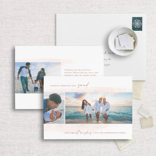 Dashing Through the Sand Holiday Carte photo