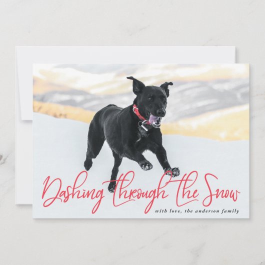 Dashing Through The Snow | Carte de Noël pour Anim (Devant)