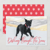 Dashing Through The Snow | Carte de Noël pour Anim (Devant / Derrière)