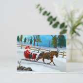 Dashing Through the Snow Postcard Feestdagenkaart (Staand voorkant)