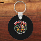 Dashing Through The Snow Slink Dog Christmas Sleutelhanger (Voorkant)