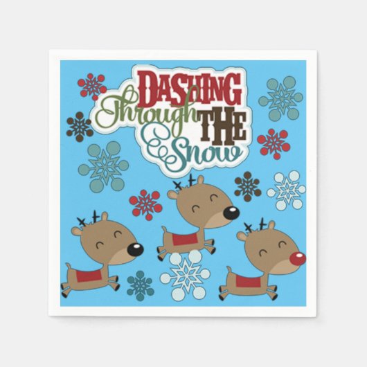 Dashing Throw The Snow Servetten (Voorkant)
