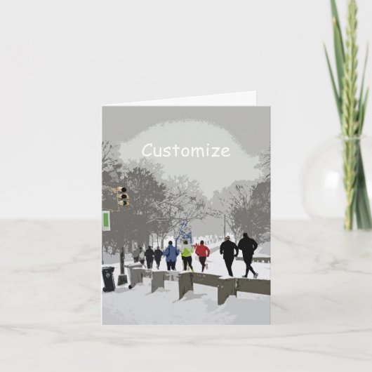 Dashing voor de Feestdagen Kaart (Voorkant)