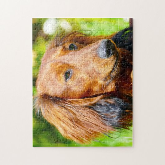 Dashound Dog. Legpuzzel (Verticaal)