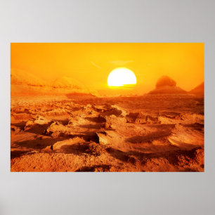 Dasht-e Lut deser - de heetste plaats op aarde. Su Poster