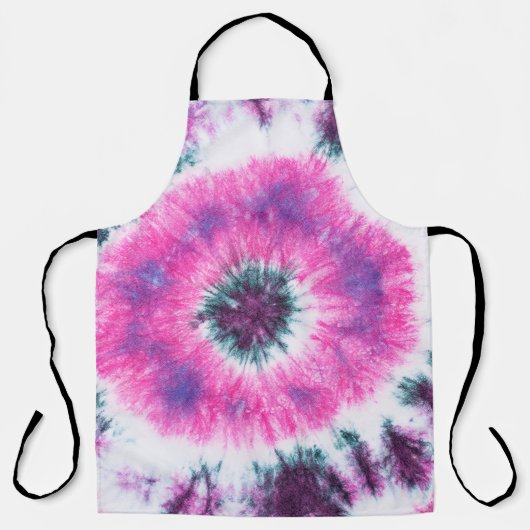 daskleurstofpatroon handgeverfd op abstraat katoen schort (Voorkant)