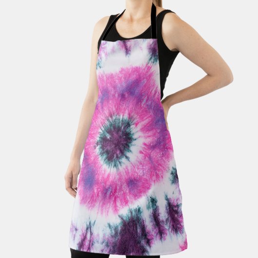 daskleurstofpatroon handgeverfd op abstraat katoen schort (Insitu)