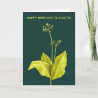 Daslook Groene Plant Botanische Kunst Verjaardag