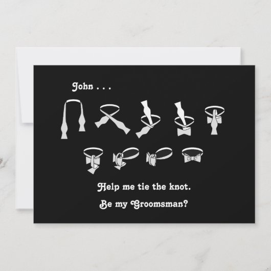 Daslook voor bruidsjonkersverzoek kaart (Voorkant)