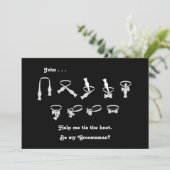 Daslook voor bruidsjonkersverzoek kaart (Staand voorkant)