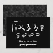 Daslook voor bruidsjonkersverzoek kaart (Voorkant / Achterkant)