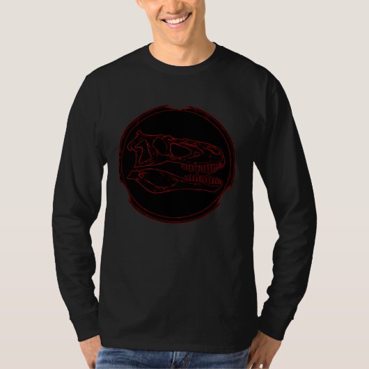 Daspletosaurus Skull Fossil Hunter T-shirt (Voorkant)