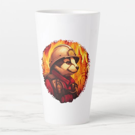 dassenbrandweerman latte mok (Voorkant)