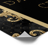 Dastar bandi welkom bord zwart goud poster (Hoek)