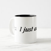 Dat ben ik gewoon! tweekleurige koffiemok (Voorkant links)