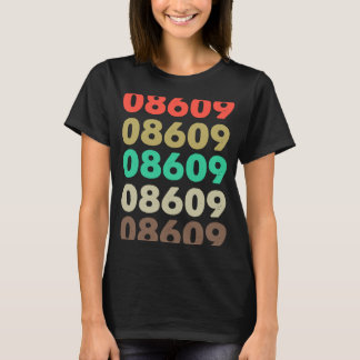 Dat betekent 08609 Retro Zip-code 08609 T-shirt