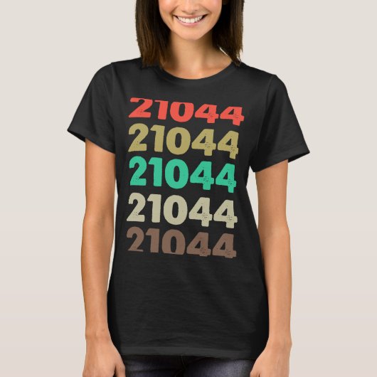 Dat betekent 21044 Retro Zip-code Zipcode 21044 T-shirt (Voorkant)