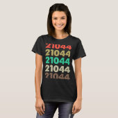 Dat betekent 21044 Retro Zip-code Zipcode 21044 T-shirt (Voorkant volledig)