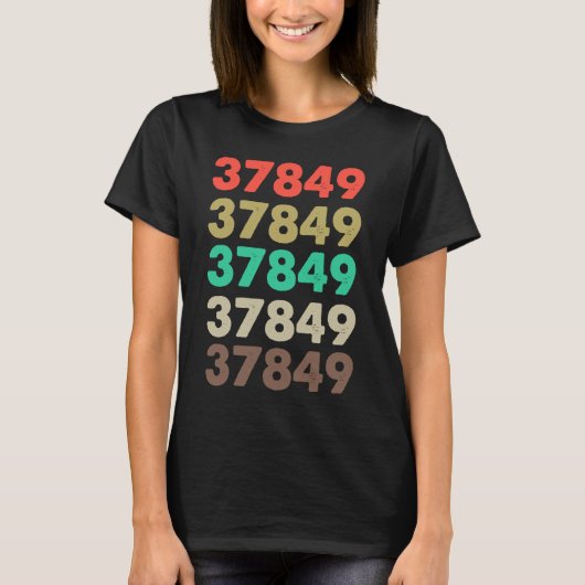 Dat betekent 37849 Retro Zip-code Zipcode 37849 T-shirt (Voorkant)