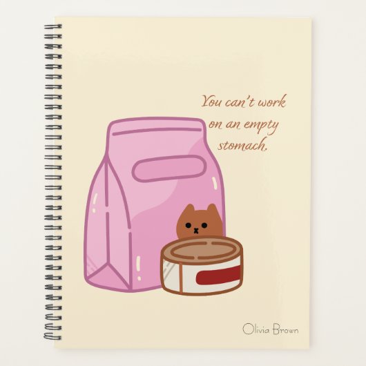 Dat Cat Life Funny Cat Pun met naam Planner (Voorkant)