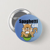 Dat Crazy Spaghetti Cat Ronde Button 5,7 Cm (Voorkant /achterkant)