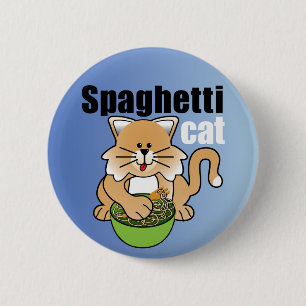 Dat Crazy Spaghetti Cat Ronde Button 5,7 Cm