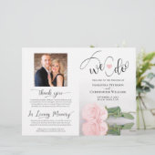 Dat doen we. Blush roze Rose Modern Wedding Progra (Staand voorkant)