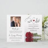 Dat doen we! Elegant Red Rose DIY Vouw Trouwprogra (Staand voorkant)