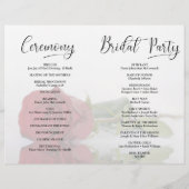 Dat doen we! Elegant Red Rose DIY Vouw Trouwprogra (Achterkant)