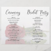 Dat doen we! Elegant Red Rose DIY Vouw Trouwprogra (Achterkant)