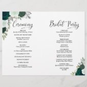 Dat doen we! Emerald Boho Rozen DIY Vouw Trouwprog (Achterkant)