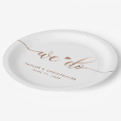 Dat doen we | Huwelijksdag Modern Metallic Script  Papieren Bordje (Gekanteld)